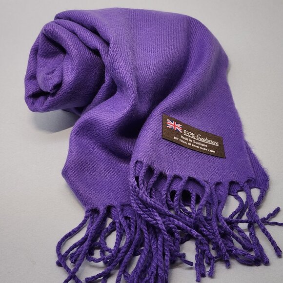 Violet 100% Cashmere Scarf - Picture 1 of 7